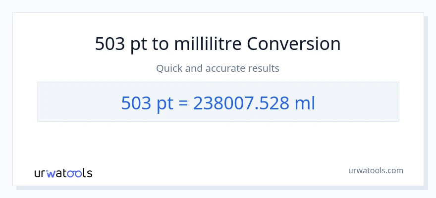 Conversion 503 Pints vers millilitres