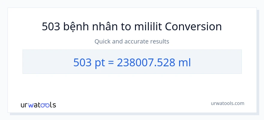 Chuyển đổi 503 Pints sang mililit