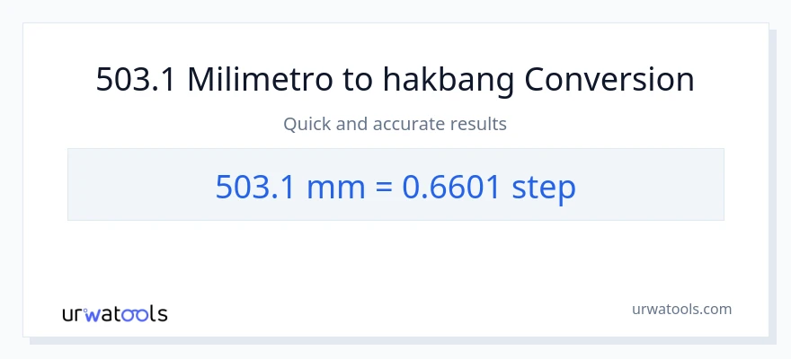 503.1 milimetro patungong mga hakbang na conversion