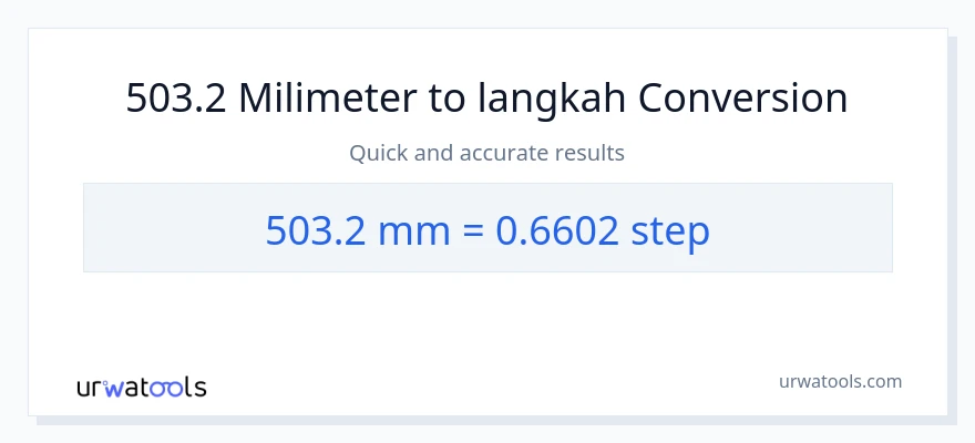 Penukaran 503.2 milimeter kepada langkah-langkah