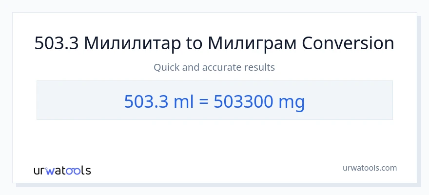Конверзија од милилитри до милиграми: 1}