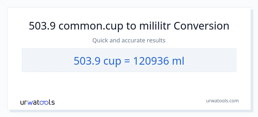 Konwersja 503.9 stan nietrzeźwy do mililitry