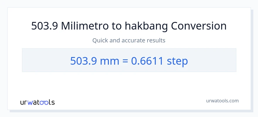 503.9 milimetro patungong mga hakbang na conversion