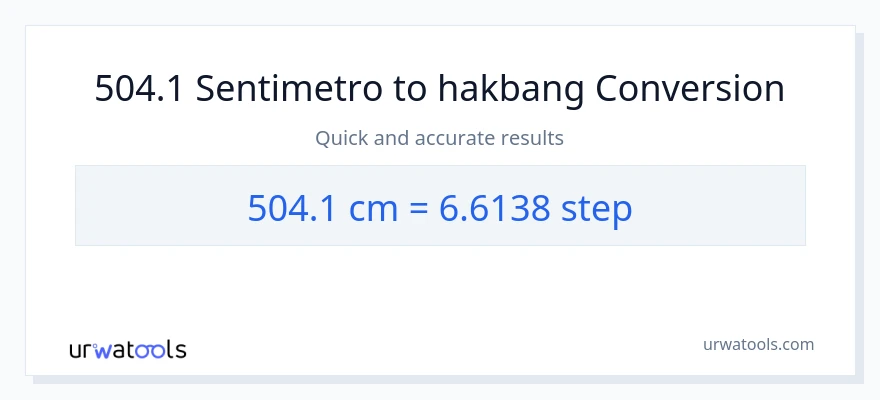 504.1 Mga Sentimetro patungong mga hakbang na conversion