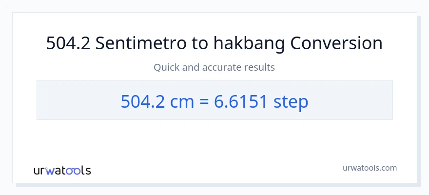 504.2 Mga Sentimetro patungong mga hakbang na conversion