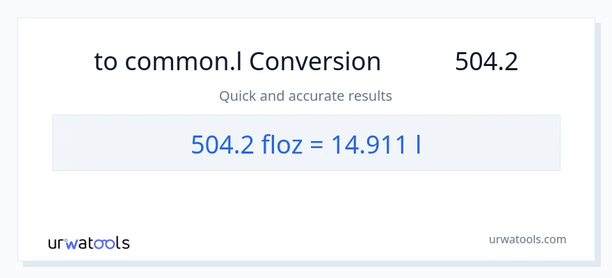 تبدیل 504.2 اونس مایع به Liters