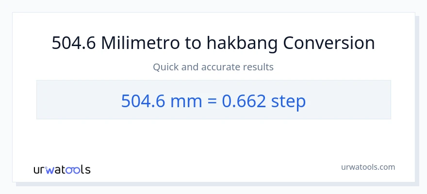 504.6 milimetro patungong mga hakbang na conversion