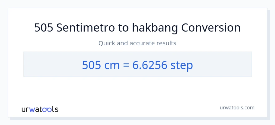 505 Mga Sentimetro patungong mga hakbang na conversion