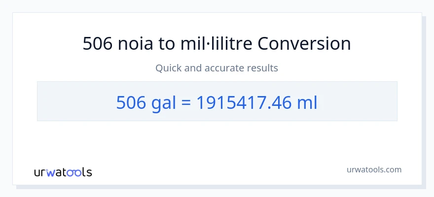 Conversió de 506 Galons a mil·lilitres