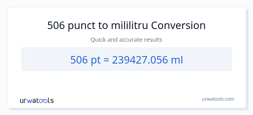 Conversie 506 Pints la mililitri