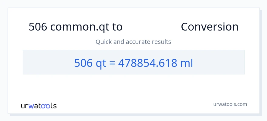 تبدیل 506 Quarts به میلی‌لیتر