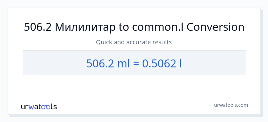 Конверзија од милилитри до Liters: 1}