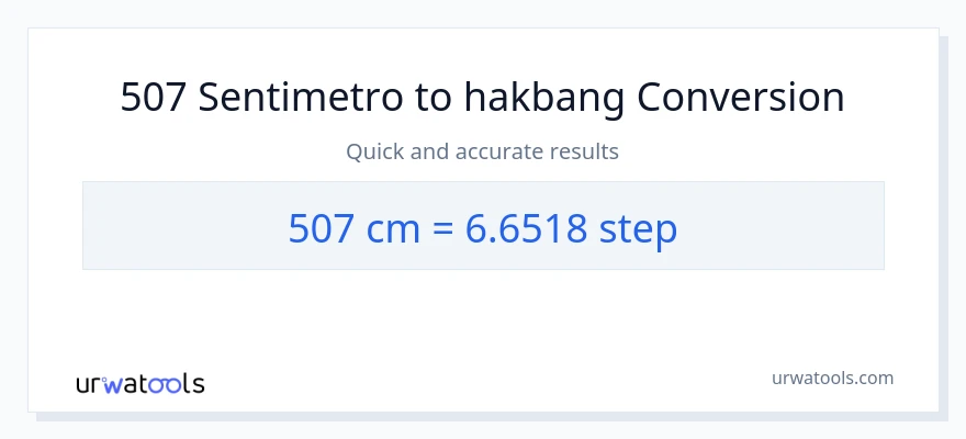 507 Mga Sentimetro patungong mga hakbang na conversion