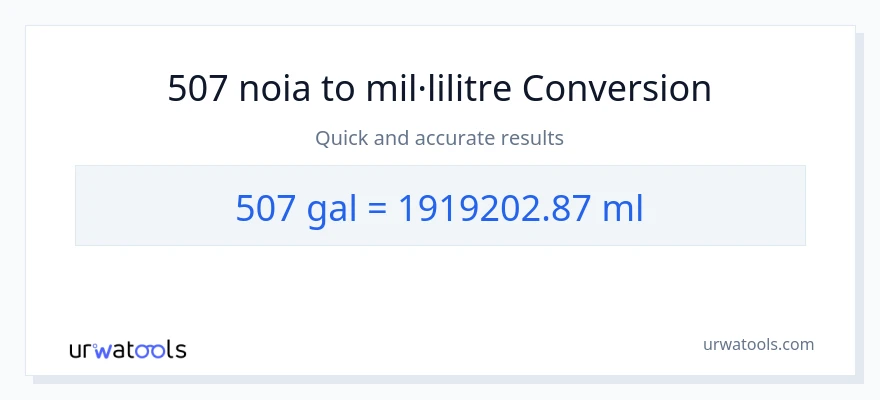 Conversió de 507 Galons a mil·lilitres
