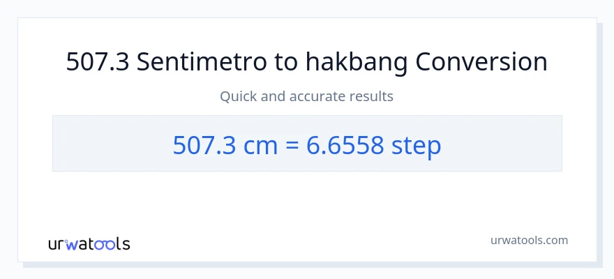 507.3 Mga Sentimetro patungong mga hakbang na conversion