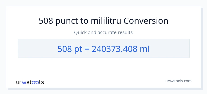 Conversie 508 Pints la mililitri