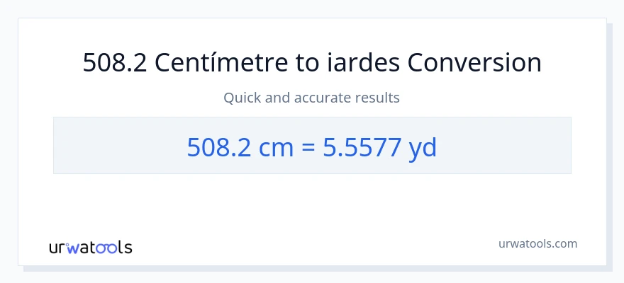 Conversió de 508.2 Centímetres a iardes