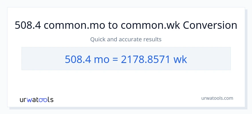 تبدیل 508.4 ماه‌ها به هفته‌ها