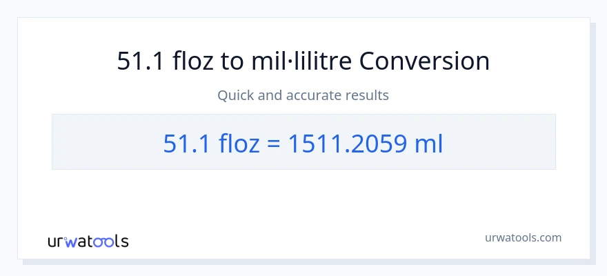 Conversió de 51.1 unces fluides a mil·lilitres