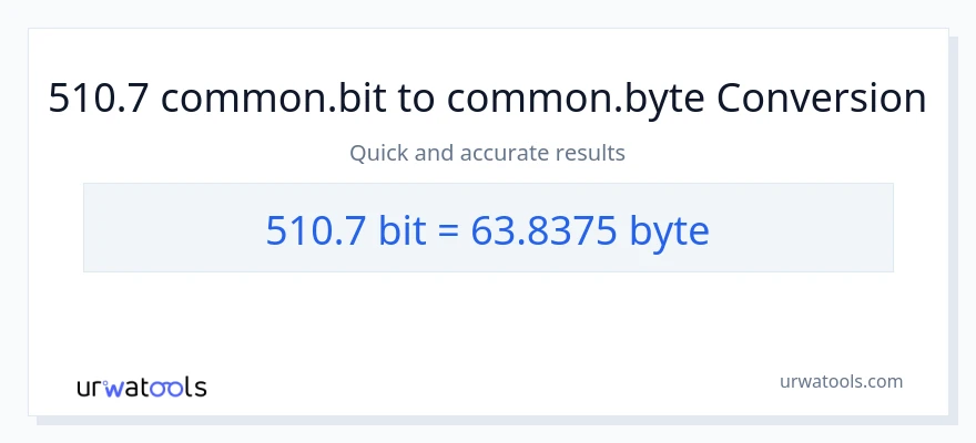 Конверзија од Bits до Bytes: 1}