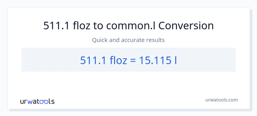 511.1 mga onsa ng likido patungong Liters na conversion