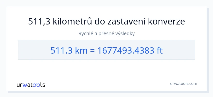 Konverze z kilometry na Nohy: 511.3
