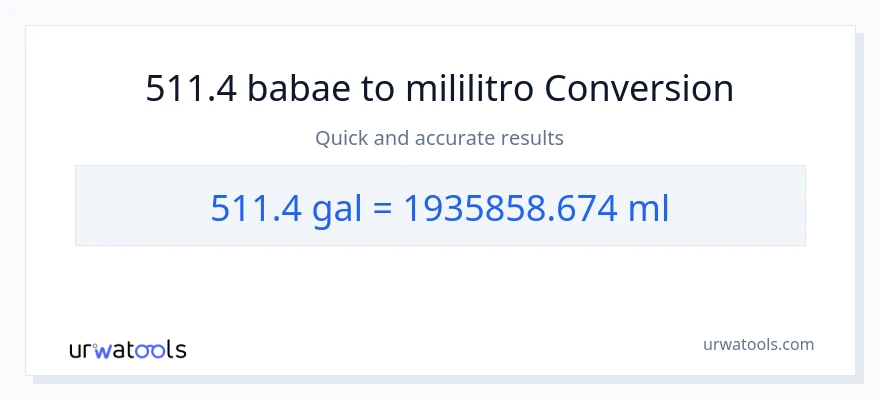 511.4 Mga galon patungong mga mililitro na conversion