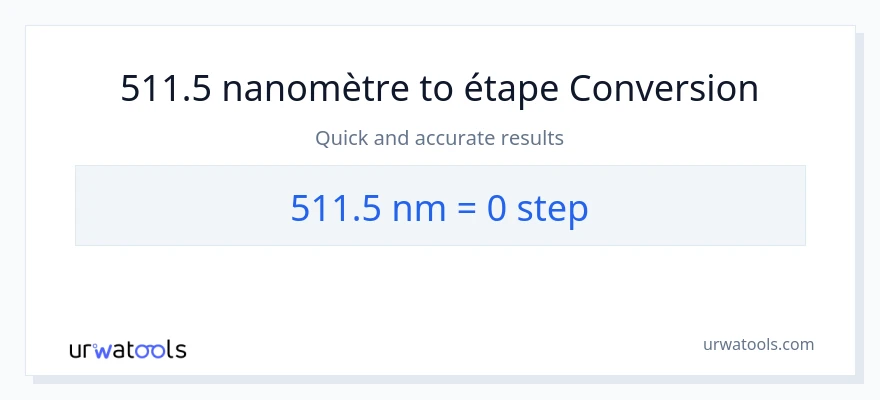 Conversion 511.5 nanomètres vers mesures