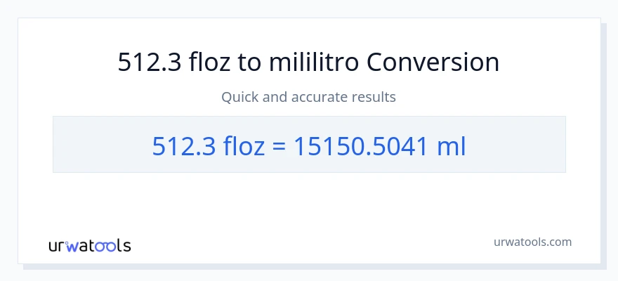 512.3 mga onsa ng likido patungong mga mililitro na conversion