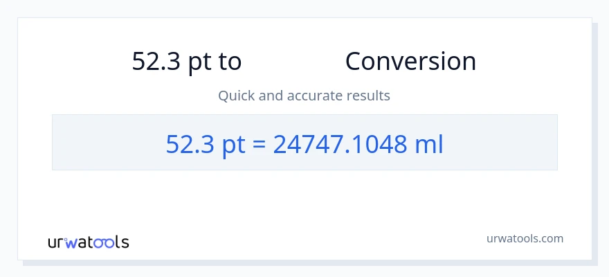 52.3 Pints から ミリリットル への変換