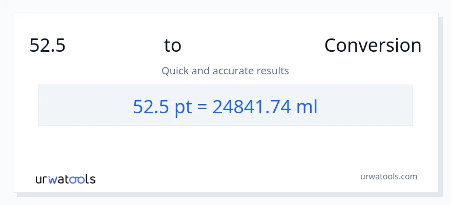 52.5 Pints ൽ നിന്ന് മില്ലിലിറ്റർ ലേക്ക് പരിവർത്തനം
