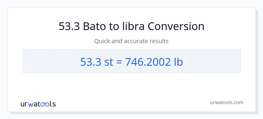 53.3 Mga bato patungong Lbs na conversion