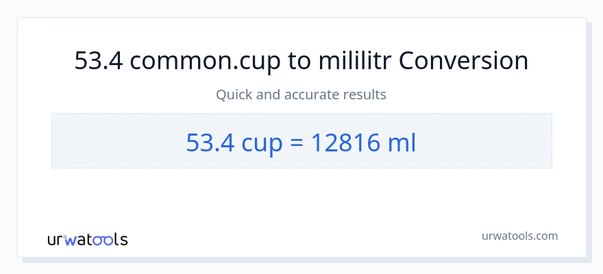 Konwersja 53.4 stan nietrzeźwy do mililitry
