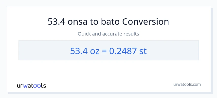 53.4 Mga onsa patungong Mga bato na conversion