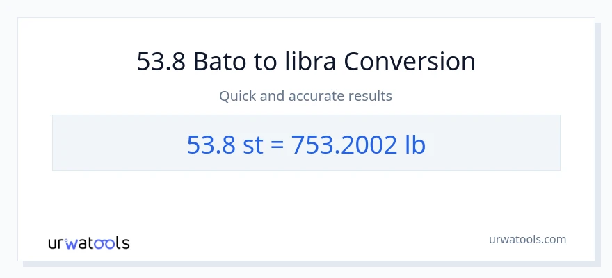 53.8 Mga bato patungong Lbs na conversion