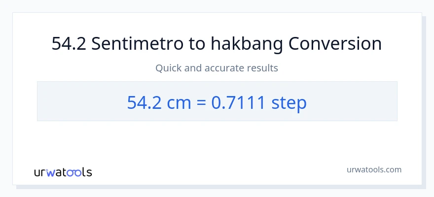 54.2 Mga Sentimetro patungong mga hakbang na conversion