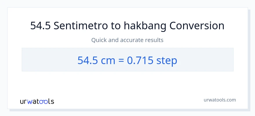 54.5 Mga Sentimetro patungong mga hakbang na conversion