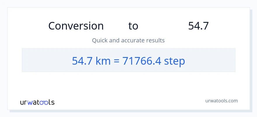 تبدیل 54.7 کیلومتر به مراحل