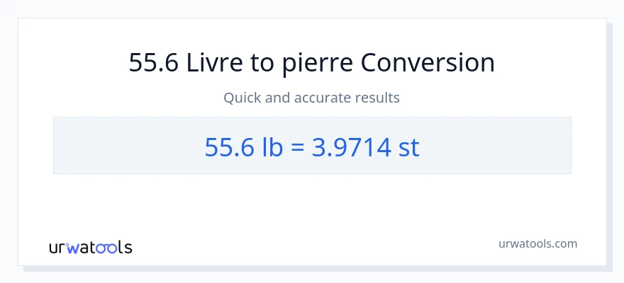 Conversion 55.6 Lbs vers Pierres