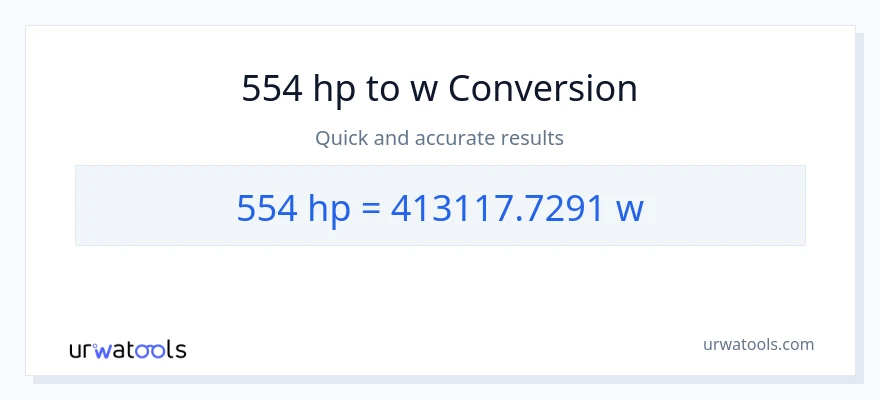 554 lakas-kabayo patungong watts na conversion