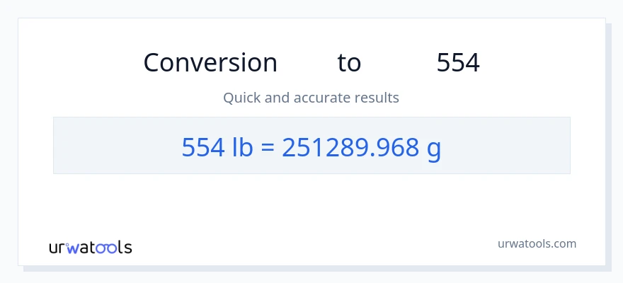 تبدیل 554 Lbs به گرم