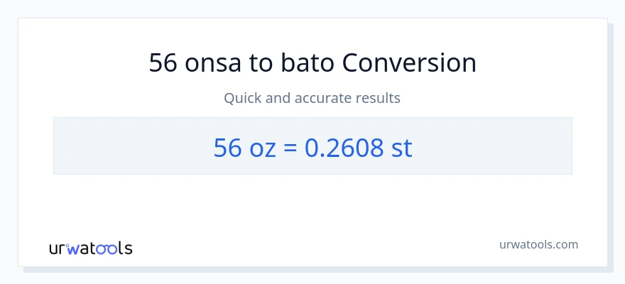 56 Mga onsa patungong Mga bato na conversion