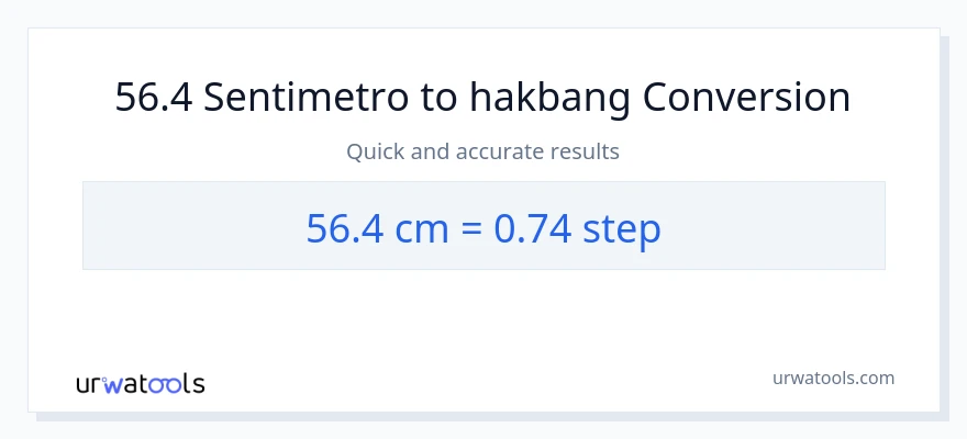 56.4 Mga Sentimetro patungong mga hakbang na conversion