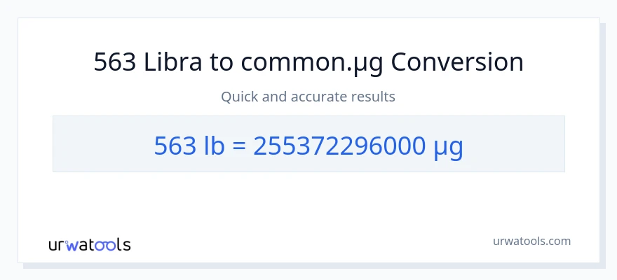 563 Lbs patungong mga mikrogramo na conversion