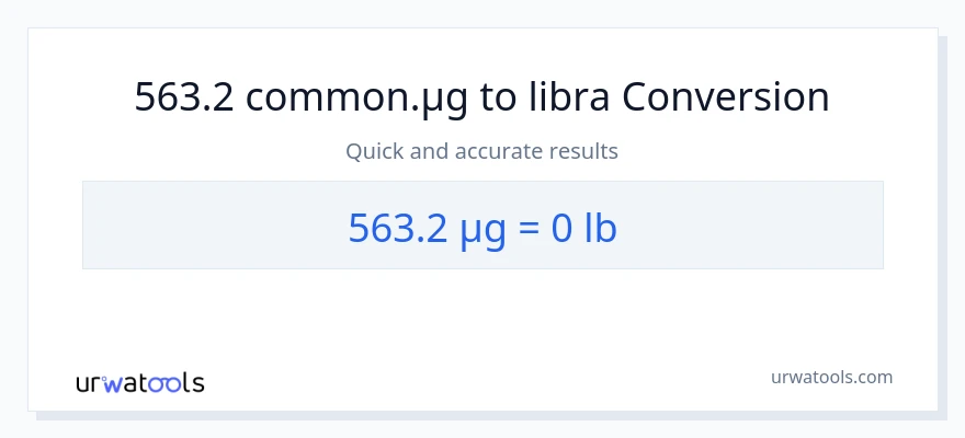 563.2 mga mikrogramo patungong Lbs na conversion
