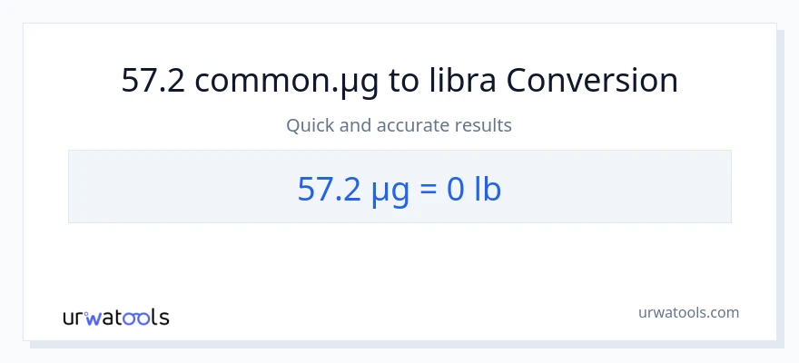 57.2 mga mikrogramo patungong Lbs na conversion