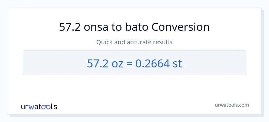 57.2 Mga onsa patungong Mga bato na conversion