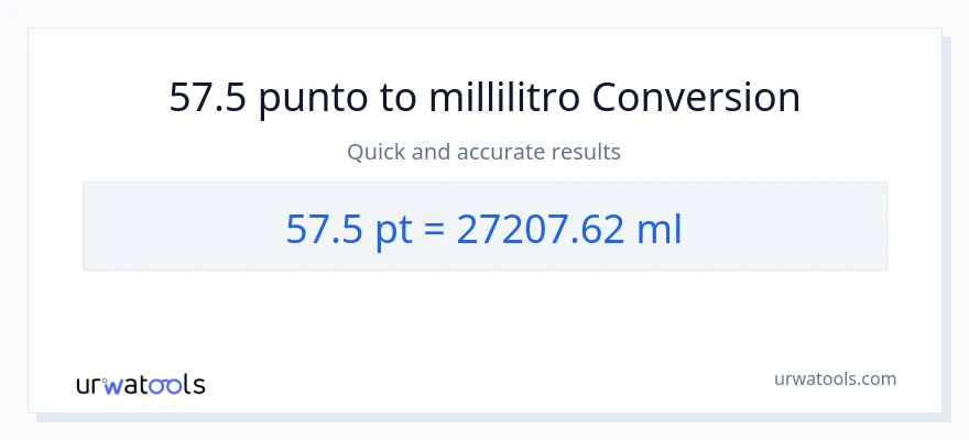 Conversione da 57.5 Pints a millilitri