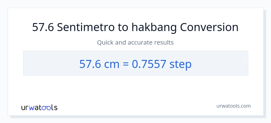 57.6 Mga Sentimetro patungong mga hakbang na conversion