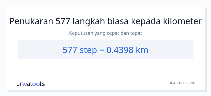 577 steps to Kilometers conversion